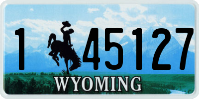 WY license plate 145127