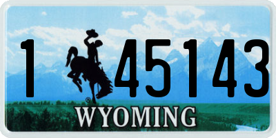WY license plate 145143