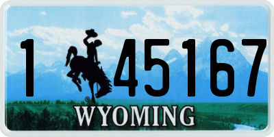 WY license plate 145167