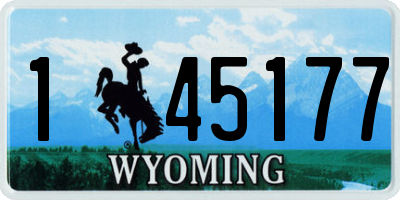 WY license plate 145177