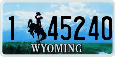 WY license plate 145240