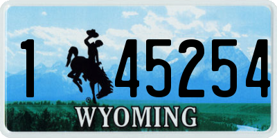 WY license plate 145254