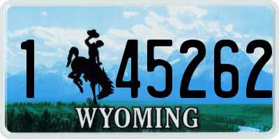 WY license plate 145262