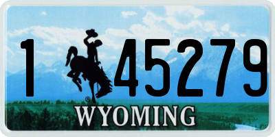 WY license plate 145279