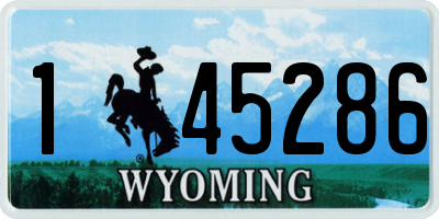 WY license plate 145286