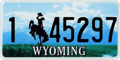 WY license plate 145297