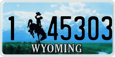 WY license plate 145303