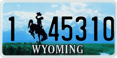 WY license plate 145310