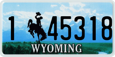 WY license plate 145318