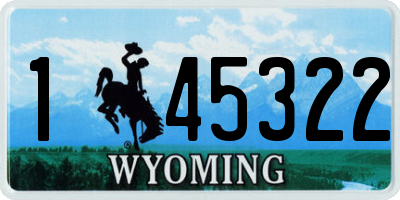 WY license plate 145322