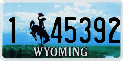 WY license plate 145392