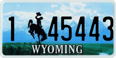 WY license plate 145443