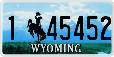 WY license plate 145452