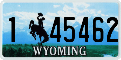 WY license plate 145462