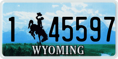 WY license plate 145597
