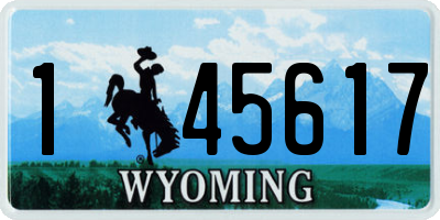 WY license plate 145617