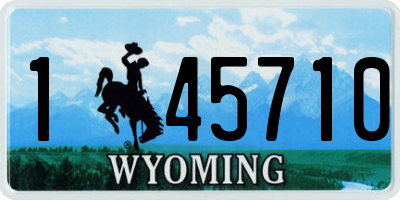 WY license plate 145710