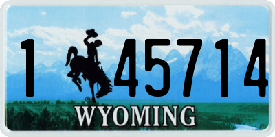 WY license plate 145714