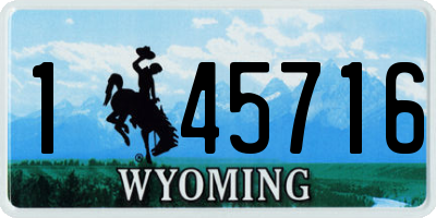 WY license plate 145716
