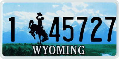 WY license plate 145727