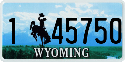 WY license plate 145750