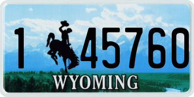 WY license plate 145760