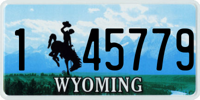 WY license plate 145779