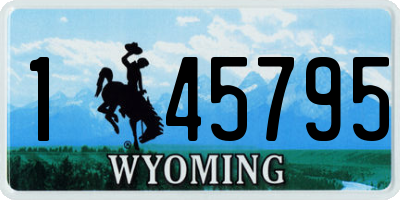 WY license plate 145795