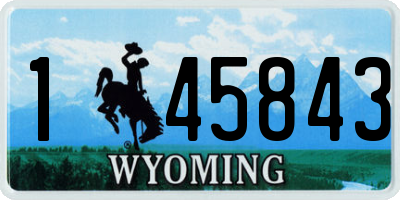 WY license plate 145843
