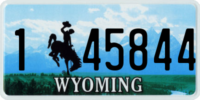 WY license plate 145844