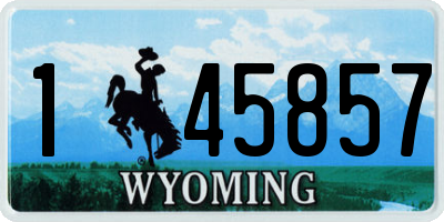 WY license plate 145857