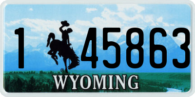 WY license plate 145863