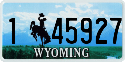 WY license plate 145927