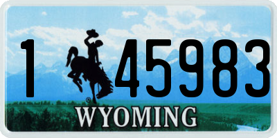 WY license plate 145983