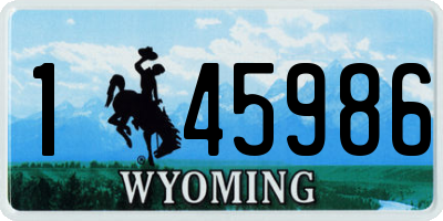 WY license plate 145986