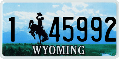 WY license plate 145992