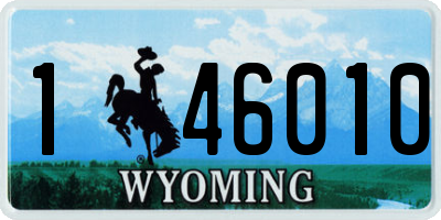 WY license plate 146010