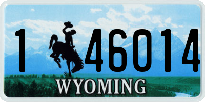 WY license plate 146014