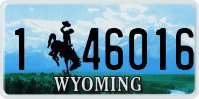WY license plate 146016