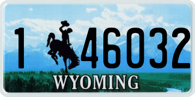 WY license plate 146032