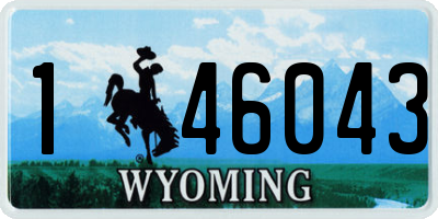 WY license plate 146043