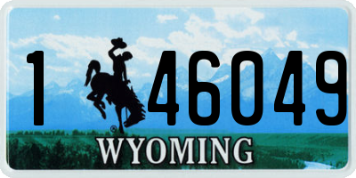 WY license plate 146049