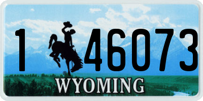 WY license plate 146073