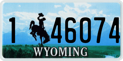 WY license plate 146074