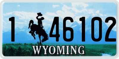 WY license plate 146102