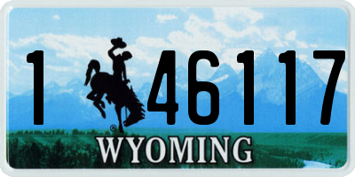 WY license plate 146117