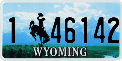 WY license plate 146142
