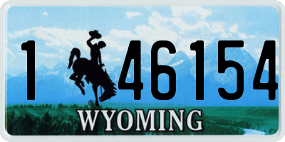 WY license plate 146154