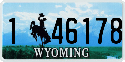 WY license plate 146178