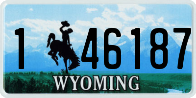WY license plate 146187